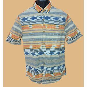 7 Diamonds Mens Short Sleeve Button-Up Shirt Large